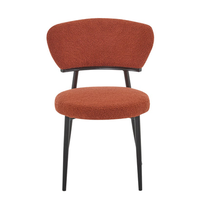 Upholstered Dinning Chair Set of 2-Orange
