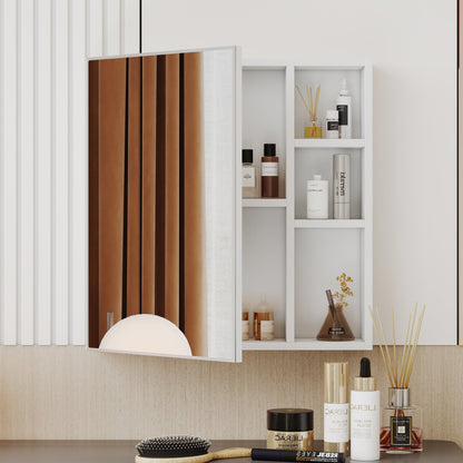 A White MDF Material Mirror Cabinet, Bathroom Mirror,  MDF Material Mirror Cabinet,a Separate Wall Mounted Bathroom Mirr