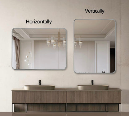 Silver 30 'X36' Rectangular Bathroom Wall Mirror