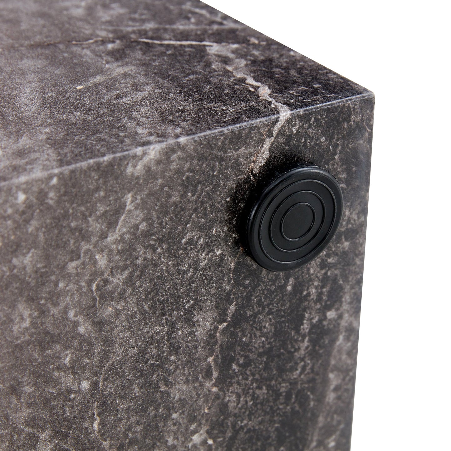 Modern MDF Coffee Table With Gray Textured Patterns and Stylish Design.11.80*11.80*19.60.Luxurious Design, Fashion Textu