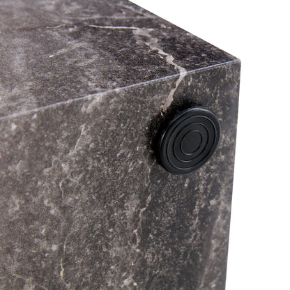 Modern MDF Coffee Table With Gray Textured Patterns and Stylish Design.11.80*11.80*19.60.Luxurious Design, Fashion Textu