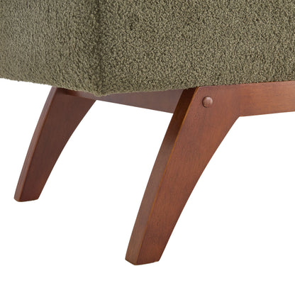 Teddy Wool Fabric, Solid Wood Feet for Solid Weighing, and Bed End Stool With Storage Function