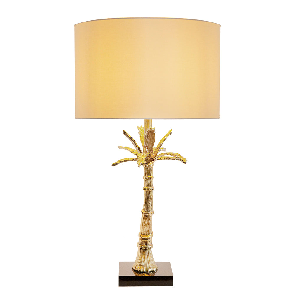 D16x31' Leaf Lamp With Marble Base, Gold (Lamp Shade Assembly Required)