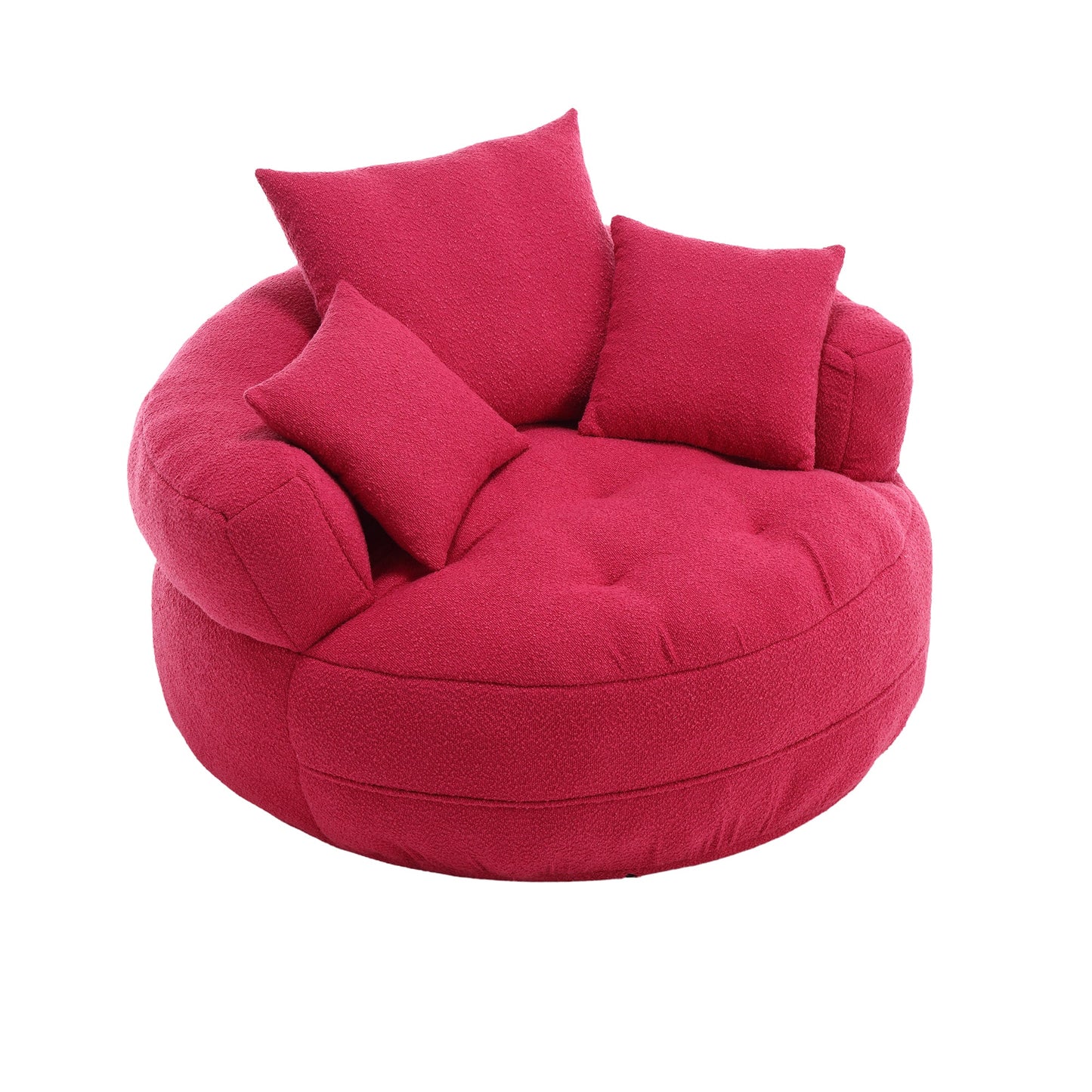Chenille Sponge Single Sofa,No Assembly Required,Fluffy Modern Sleeper Chair for Living Room, Bedroom, Lounge and Projec