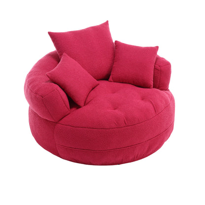 Chenille Sponge Single Sofa,No Assembly Required,Fluffy Modern Sleeper Chair for Living Room, Bedroom, Lounge and Projec