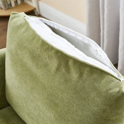 360° Swivel Chair, 29.9' Accent Barrel Armchair, Upholstered With Curved Design, Green Chenille, for Living Room and Off