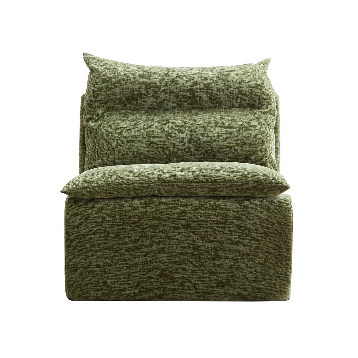 3 Seat Chair Sofa Lounge Chair With Backrest Fully Compressed Sofa Suitable for Living Room, Bedroom, Polyester,GREEN