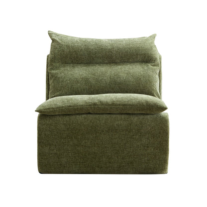3 Seat Chair Sofa Lounge Chair With Backrest Fully Compressed Sofa Suitable for Living Room, Bedroom, Polyester,GREEN