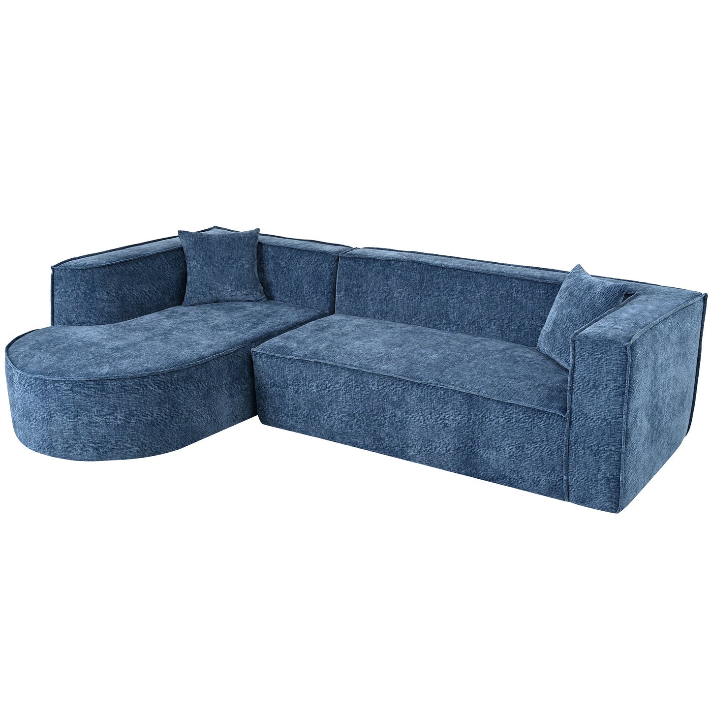 Modern Style Sectional Sofa,Sponge Sectional Sofa Couch,Modular L-Shape Sofa Couch With Elegant Curved Design and Luxuri