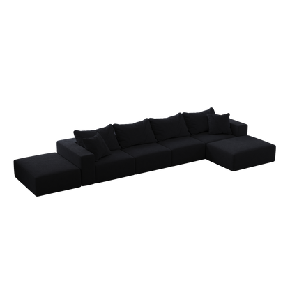 Oversized Sponge Cloud Sofa,Modern Upholstered Sectional Sofa Couch Set,Modular 162' L Shaped Sectional Living Room Sofa
