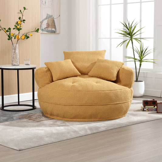Chenille Sponge Single Sofa,No Assembly Required,Fluffy Modern Sleeper Chair for Living Room, Bedroom, Lounge and Projec