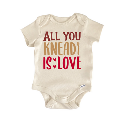 All You Knead Is Love Baking -  Baby Boy Girl Clothes  Bodysuit Funny Cute Newborn