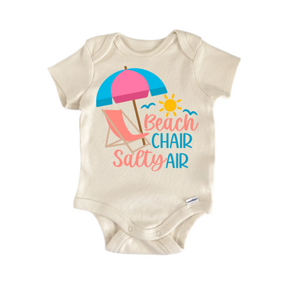 Beach Chair Salty Air - Baby Boy Girl Clothes Infant Bodysuit Funny Cute