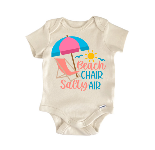 Beach Chair Salty Air - Baby Boy Girl Clothes Infant Bodysuit Funny Cute