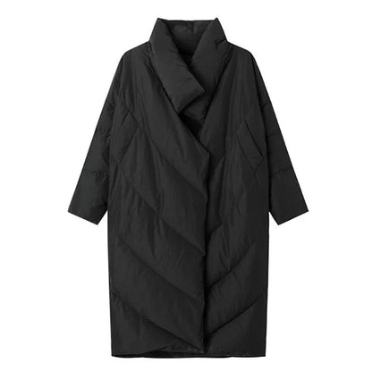 Black Down Coat for Women, SoHo, BYMANYC New York.