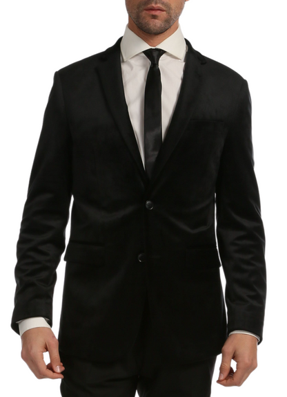 Ferrecci Men's Black MARQUEE Velvet Blazer