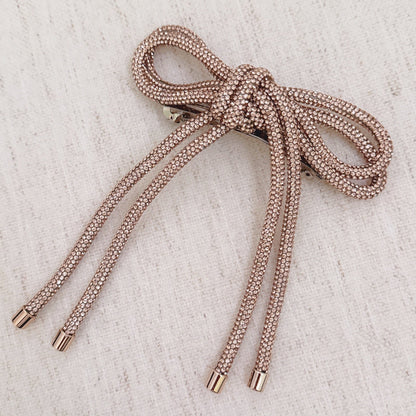 Bling Tube Bow Hair Clip
