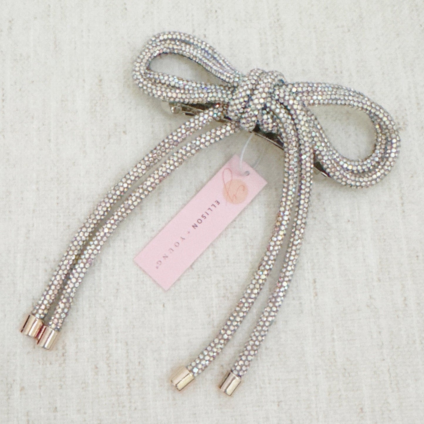 Bling Tube Bow Hair Clip