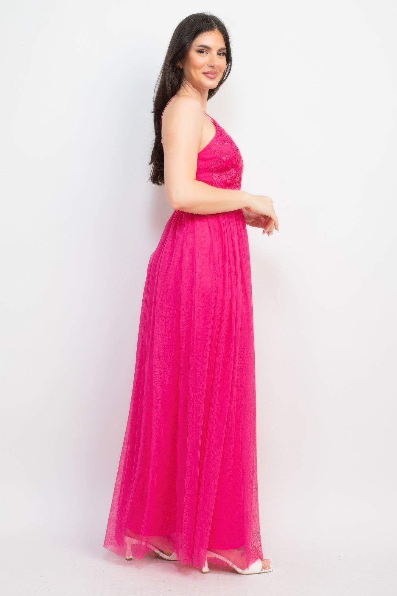 Glittery Gorgeous Maxi Dress (Pink)