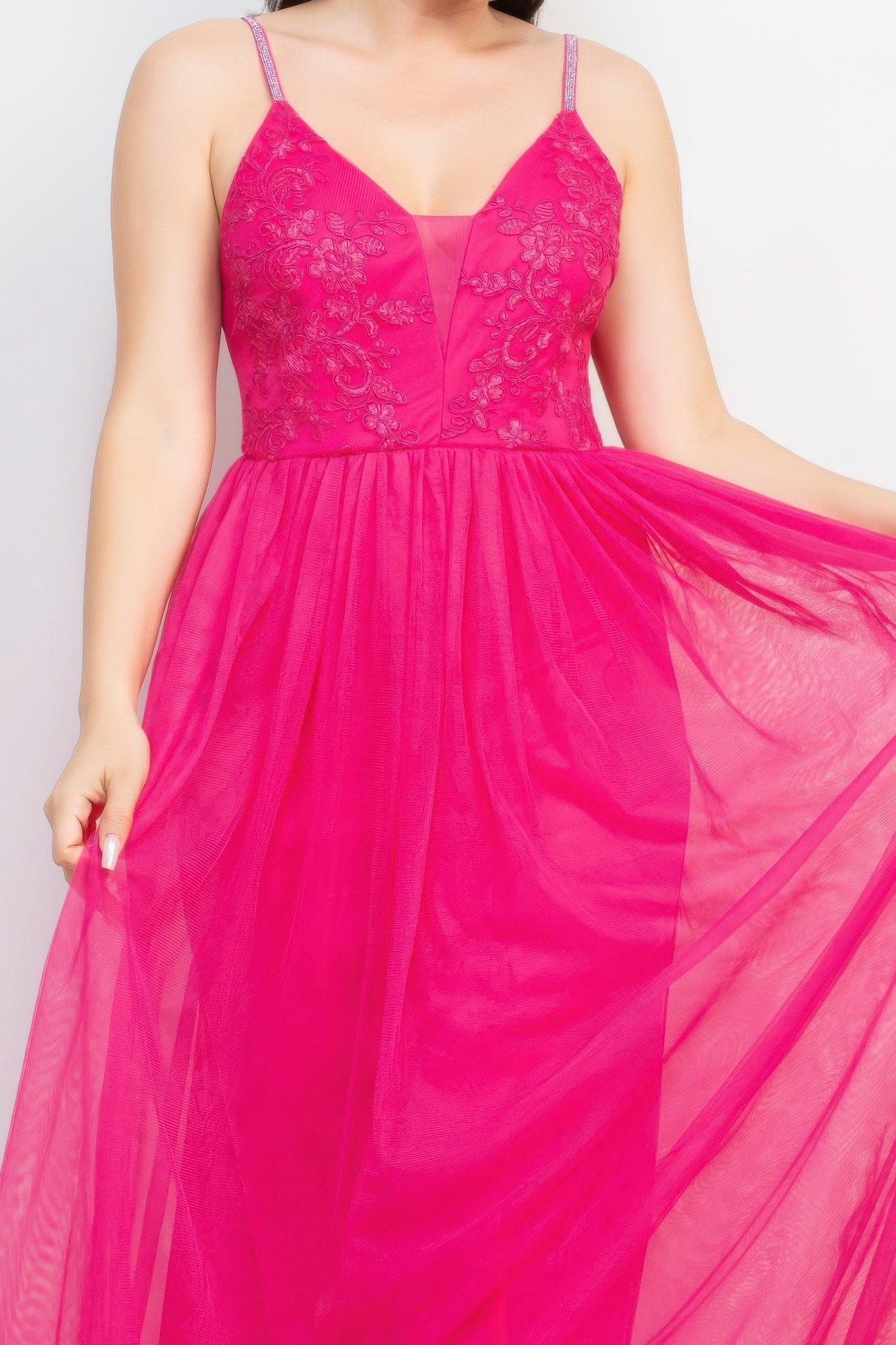 Glittery Gorgeous Maxi Dress (Pink)