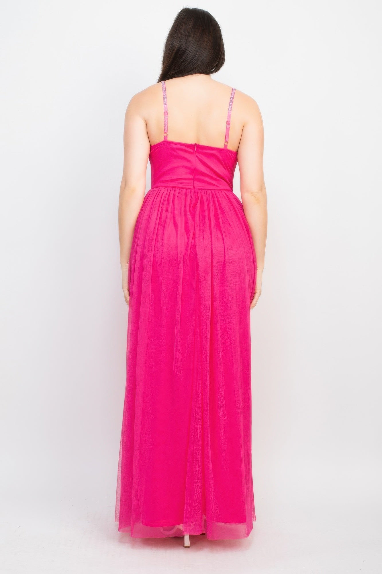 Glittery Gorgeous Maxi Dress (Pink)