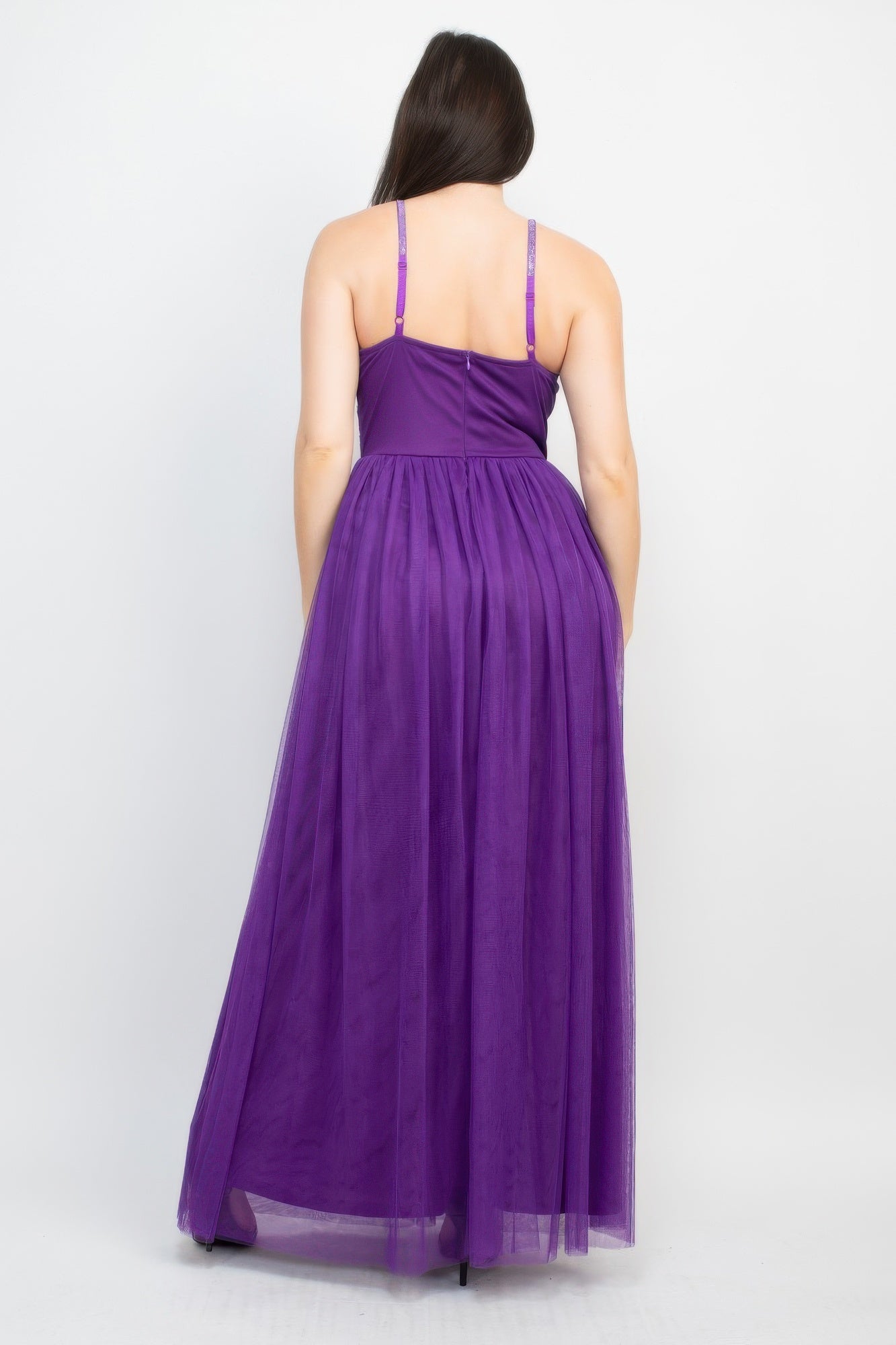 Glittery Gorgeous Maxi Dress (Purple)
