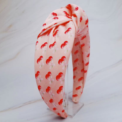Cherries and Bows Satin Headband