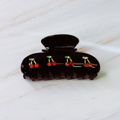 Cherries Lined Up Hair Claw Set of 2