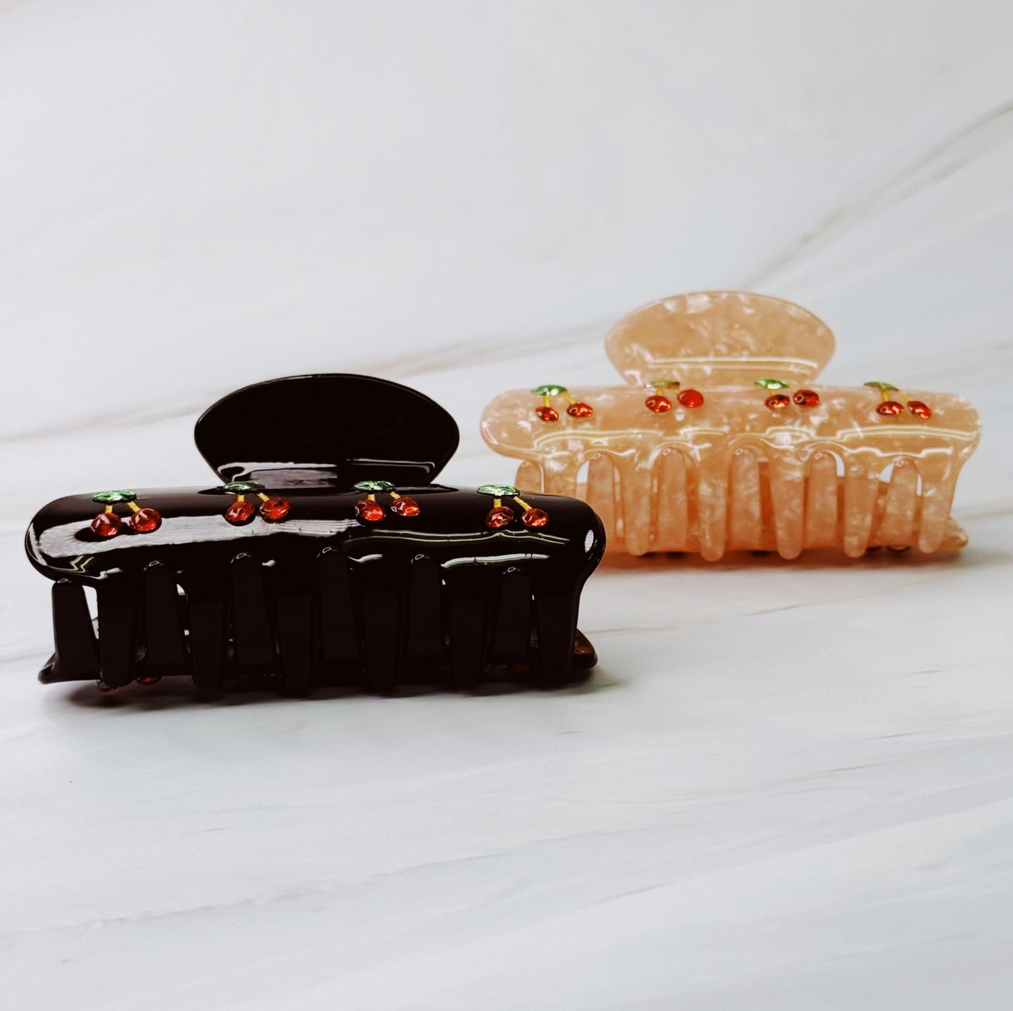 Cherries Lined Up Hair Claw Set of 2