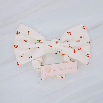 Cherry Lovely Bow Tie Hair Scrunch
