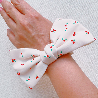 Cherry Lovely Bow Tie Hair Scrunch
