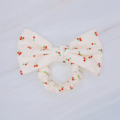 Cherry Lovely Bow Tie Hair Scrunch