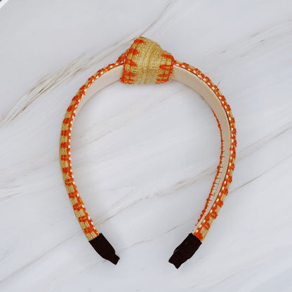 Color Stitched Raffia Headband