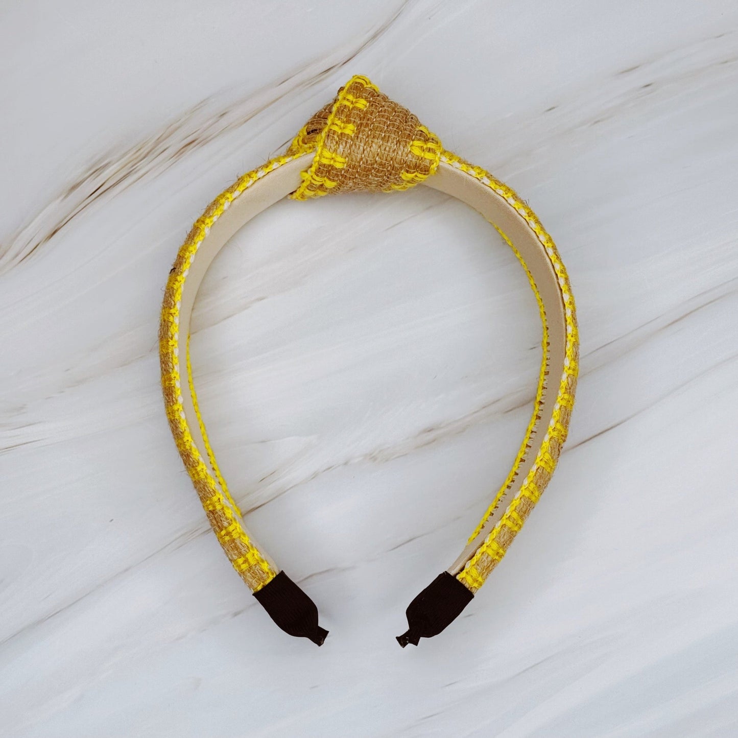 Color Stitched Raffia Headband