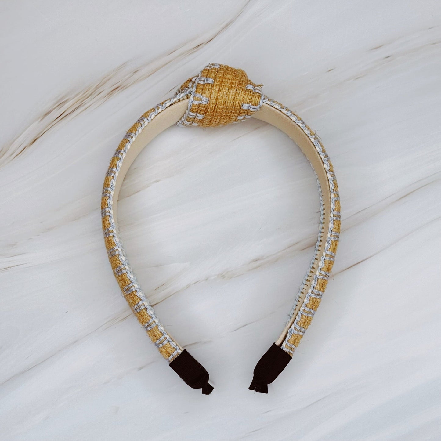 Color Stitched Raffia Headband