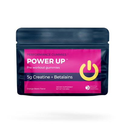 Power Up 5g Creatine Monohydrate Gummies with Betalain Pre-workout (12-Pack)