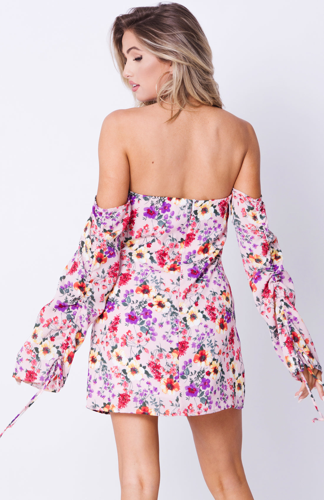 Ronni Floral Off-Shoulder Mini Dress