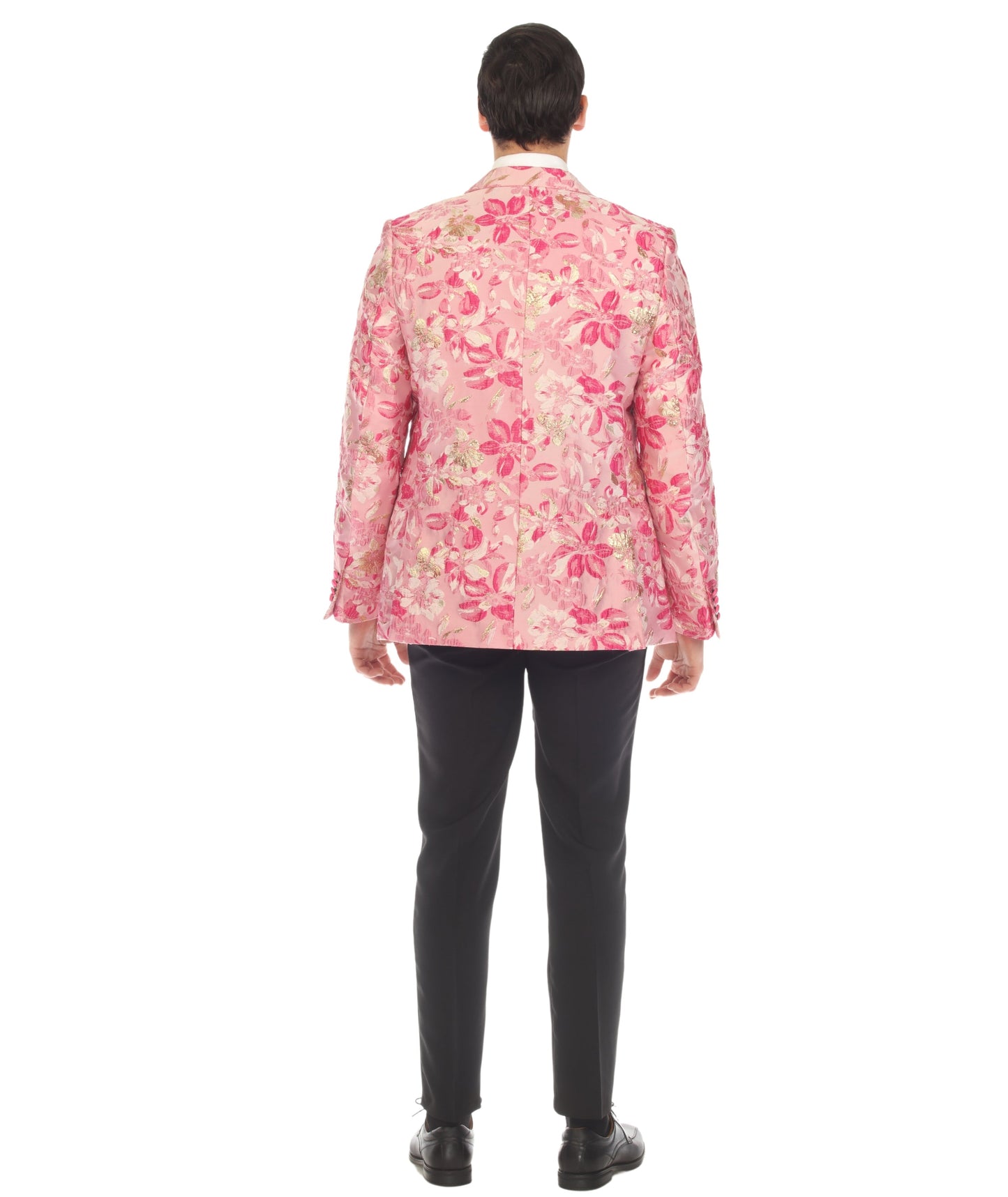 Men's Drake Fuchsia Peak Lapel Tuxedo 1 Button 2 Vent Slim Fit Blazer