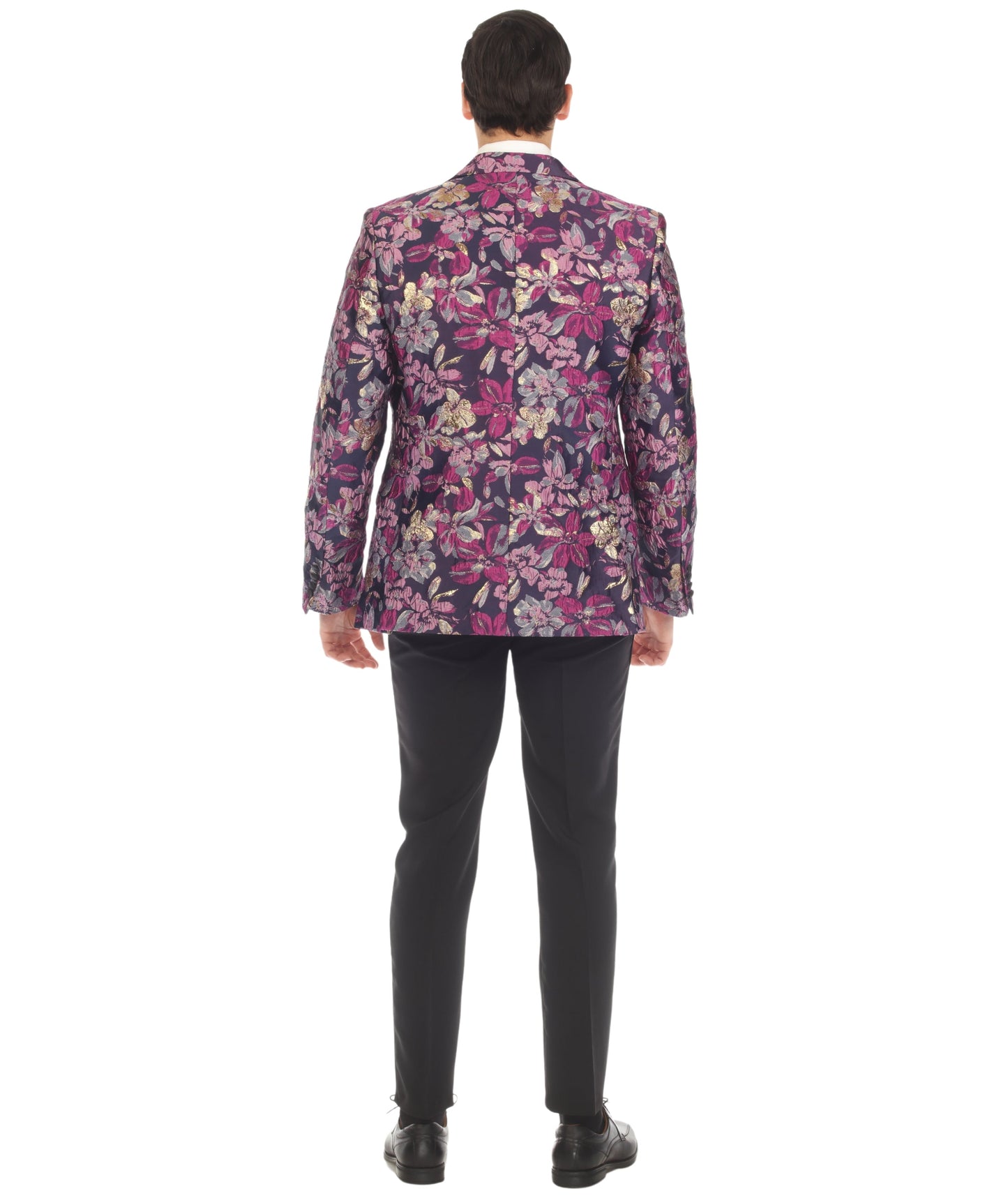 Men's Drake Purple Peak Lapel Tuxedo 1 Button 2 Vent Slim Fit Blazer