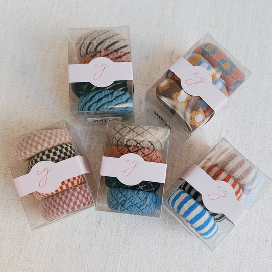Hair Ties Set of Three Multiple Sets