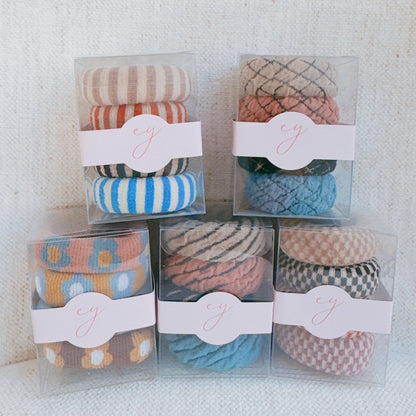 Hair Ties Set of Three Multiple Sets
