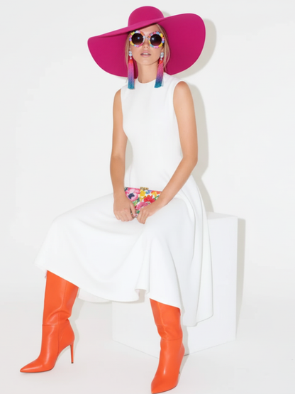 Elegant Sleeveless High-Waist A-Line Dress for Women, Upper West Side, BYMANYC New York.