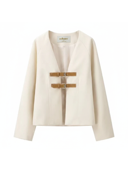 Faux Leather Blazer, Chelsea | Women - BYMANYC ® New York