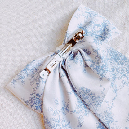 French Tolle Satin Bow Hair Clip