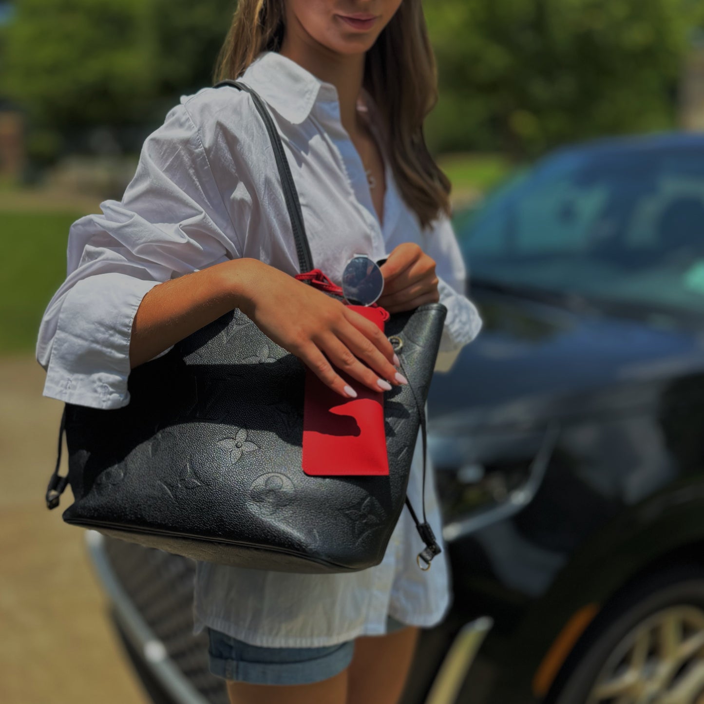 Hang It Around Glass Case Bag Charm