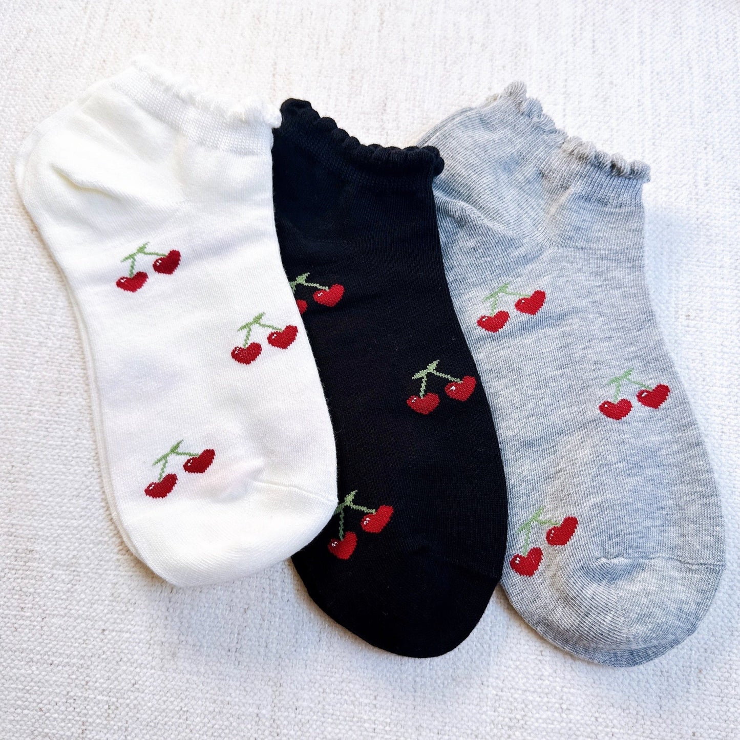 Heart My Cherries Socks Set of 3