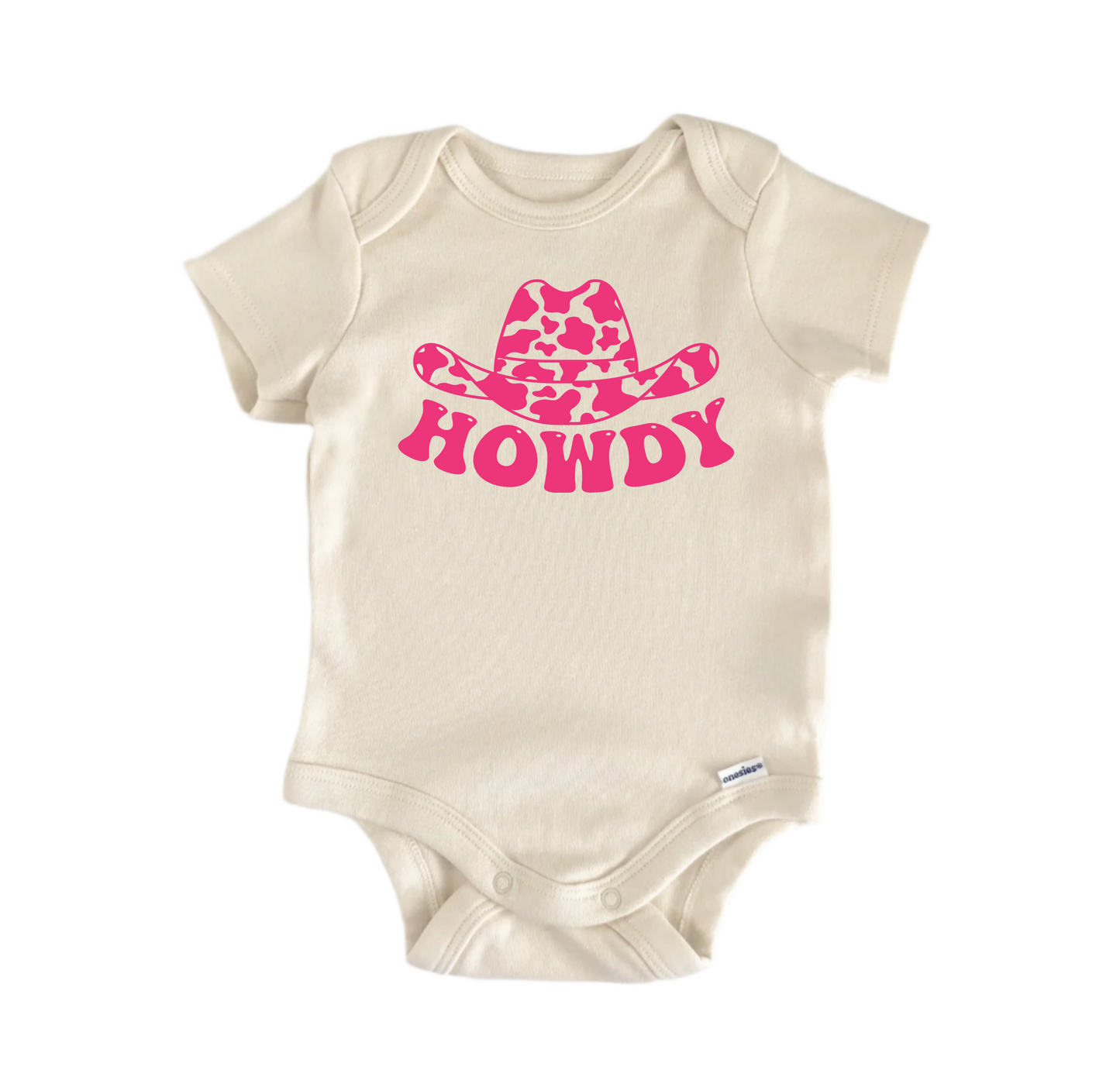 Howdy Cowboy Hat  Western -  Baby Boy Girl Clothes Infant Bodysuit Funny Cute Newborn