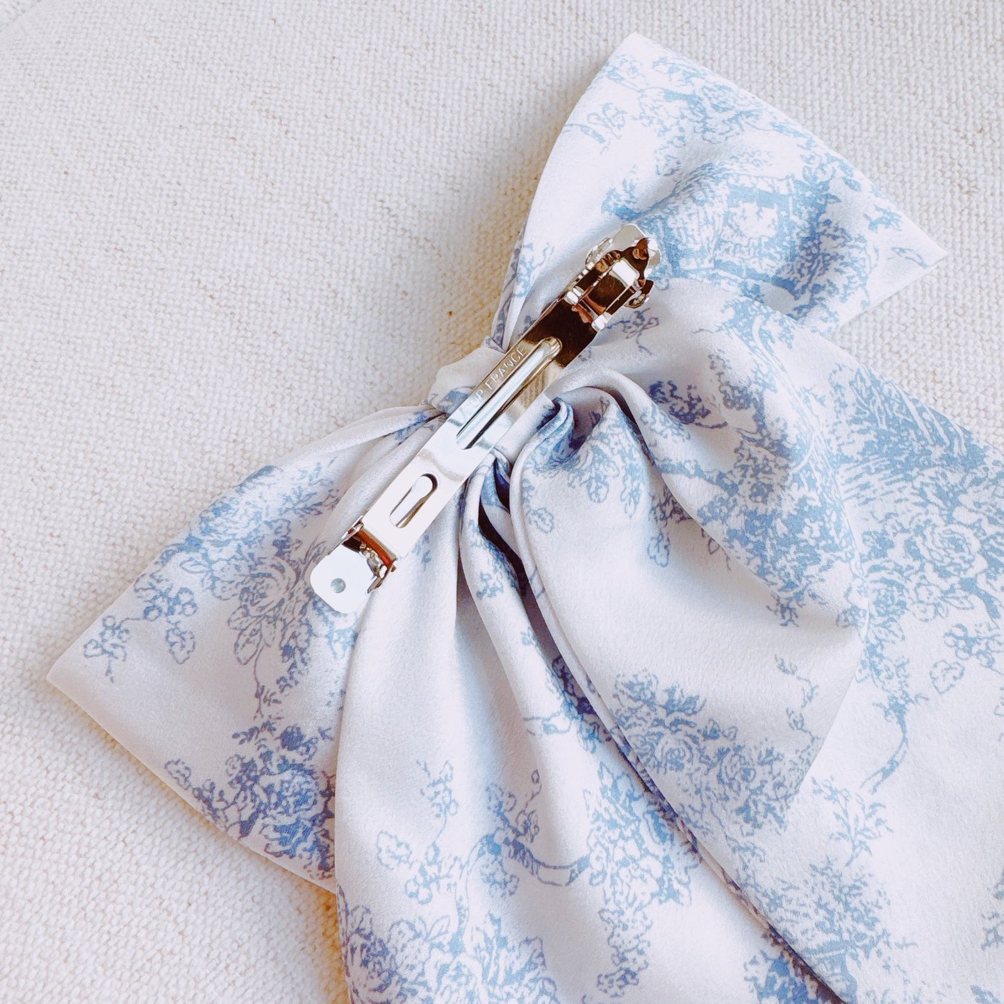French Tolle Satin Bow Hair Clip