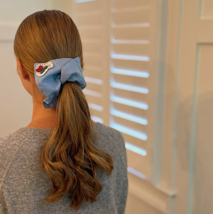 Love and Cherry Square Hair Scrunch Set of 2