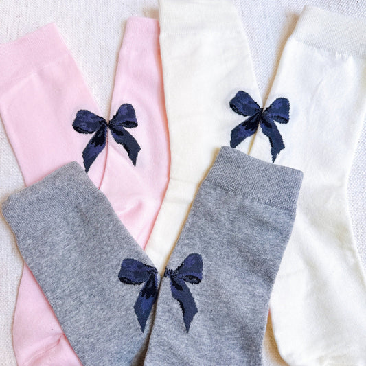 Lovely Bow on the Back Socks Set of 3